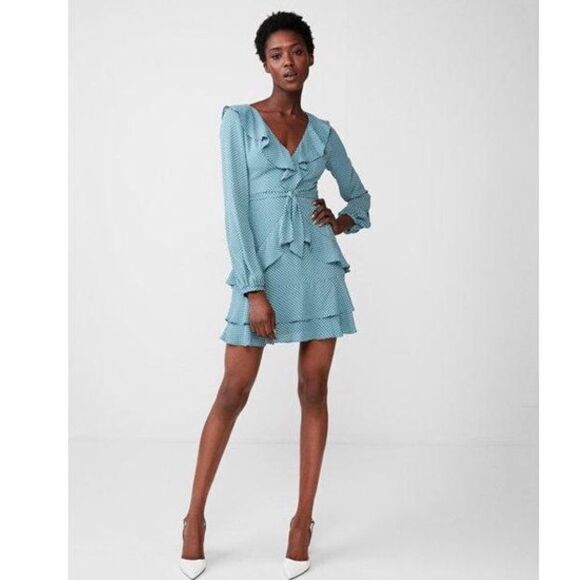 ✨HP✨Polka Dot Ruffle Front Tie Waist Dress✨ - Picture 1 of 6